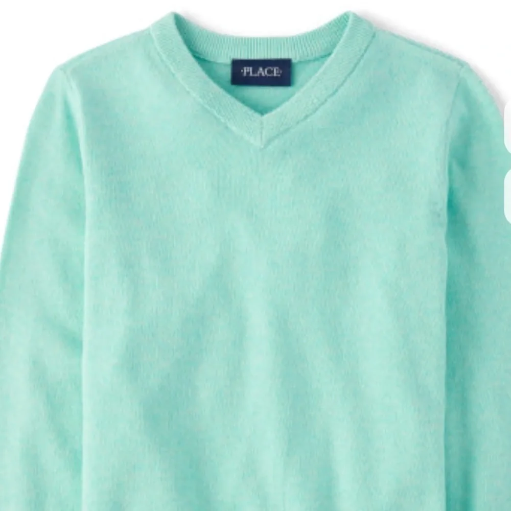 The children’s place boys v neck sweater size medium Mellow aqua NWT